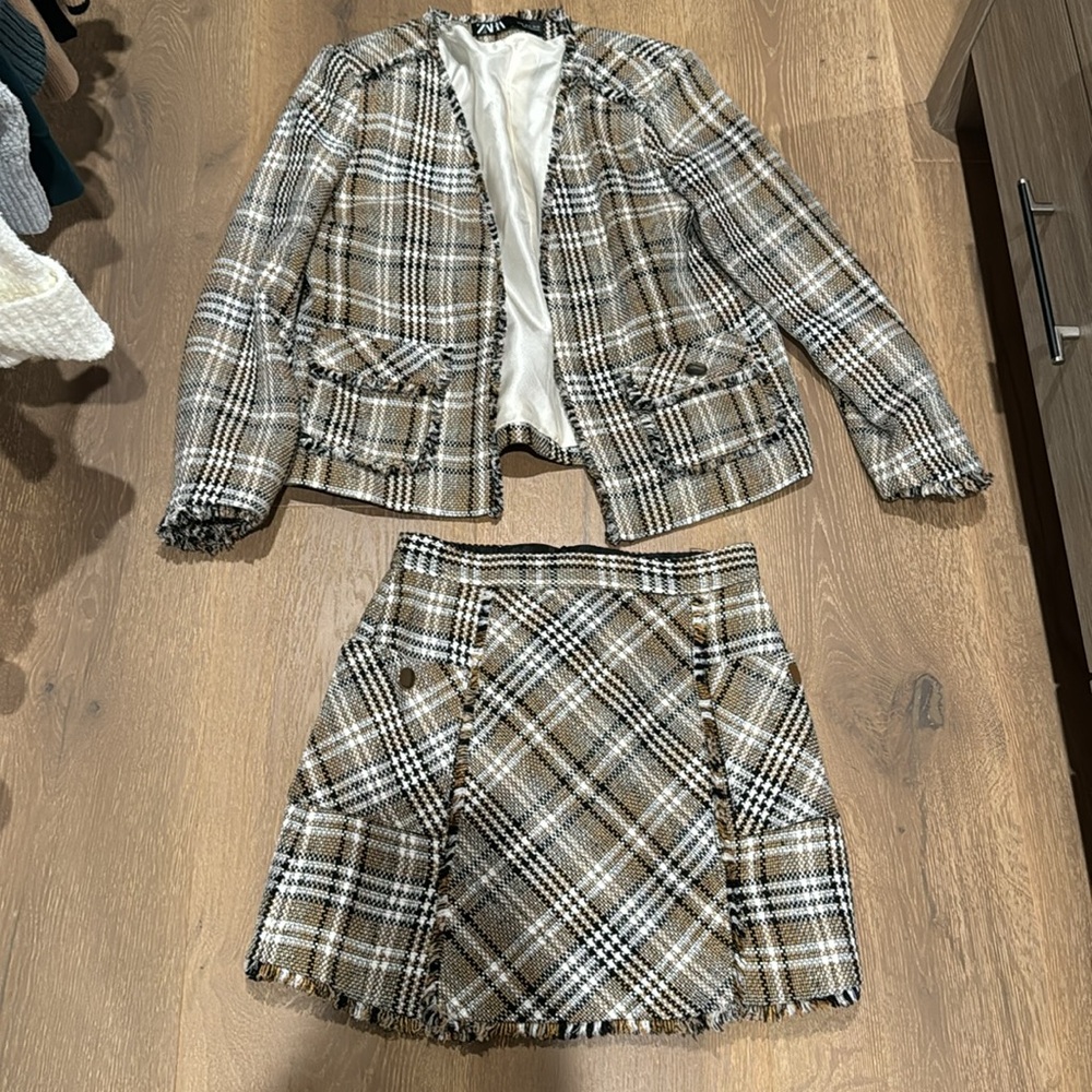 Zara matching skirt blazer